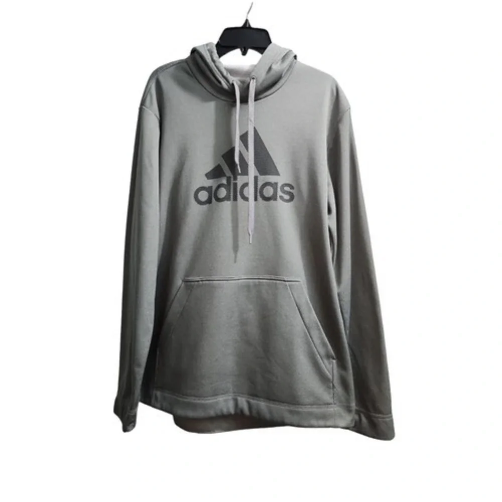 Adidas Pullover Hoodie Sweatshirt Activewear‎ Athleisure Gray L/G